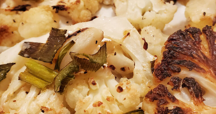 Charred Cauliflower Steaks with Garlic and Scallions