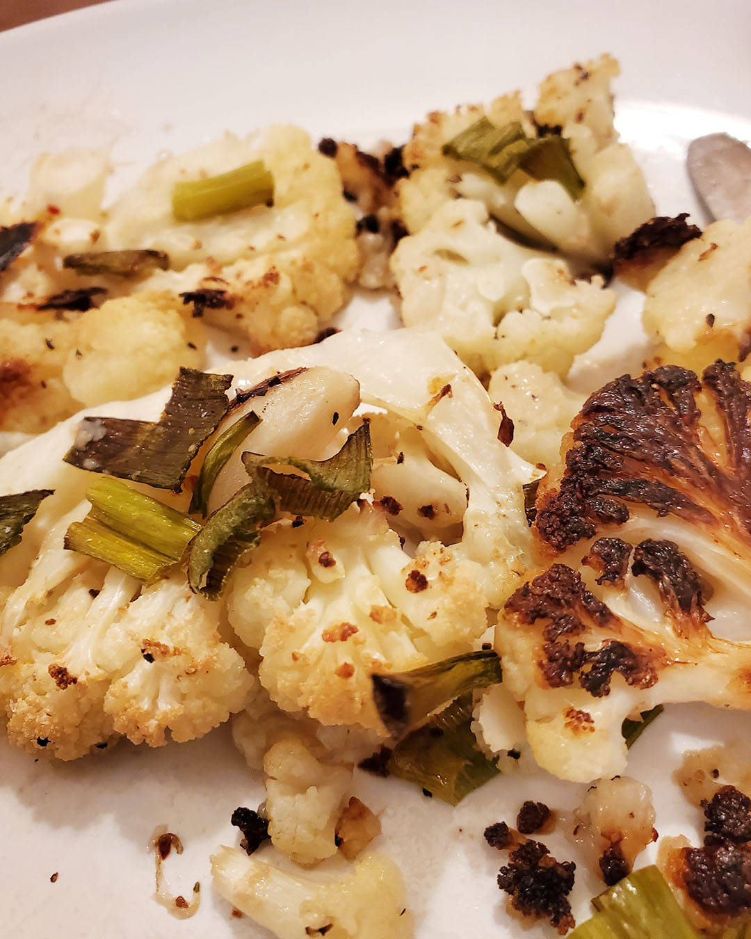 Charred Cauliflower Steaks with Garlic and Scallions