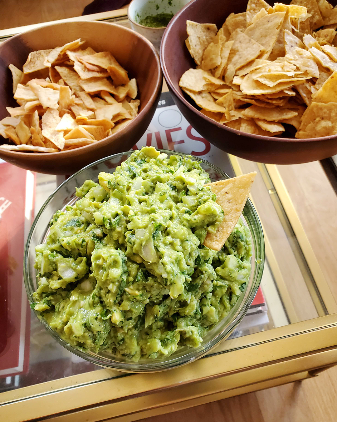 Crunchy, Crispy, Chunky, Spicy Guacamole and Corn Chips
