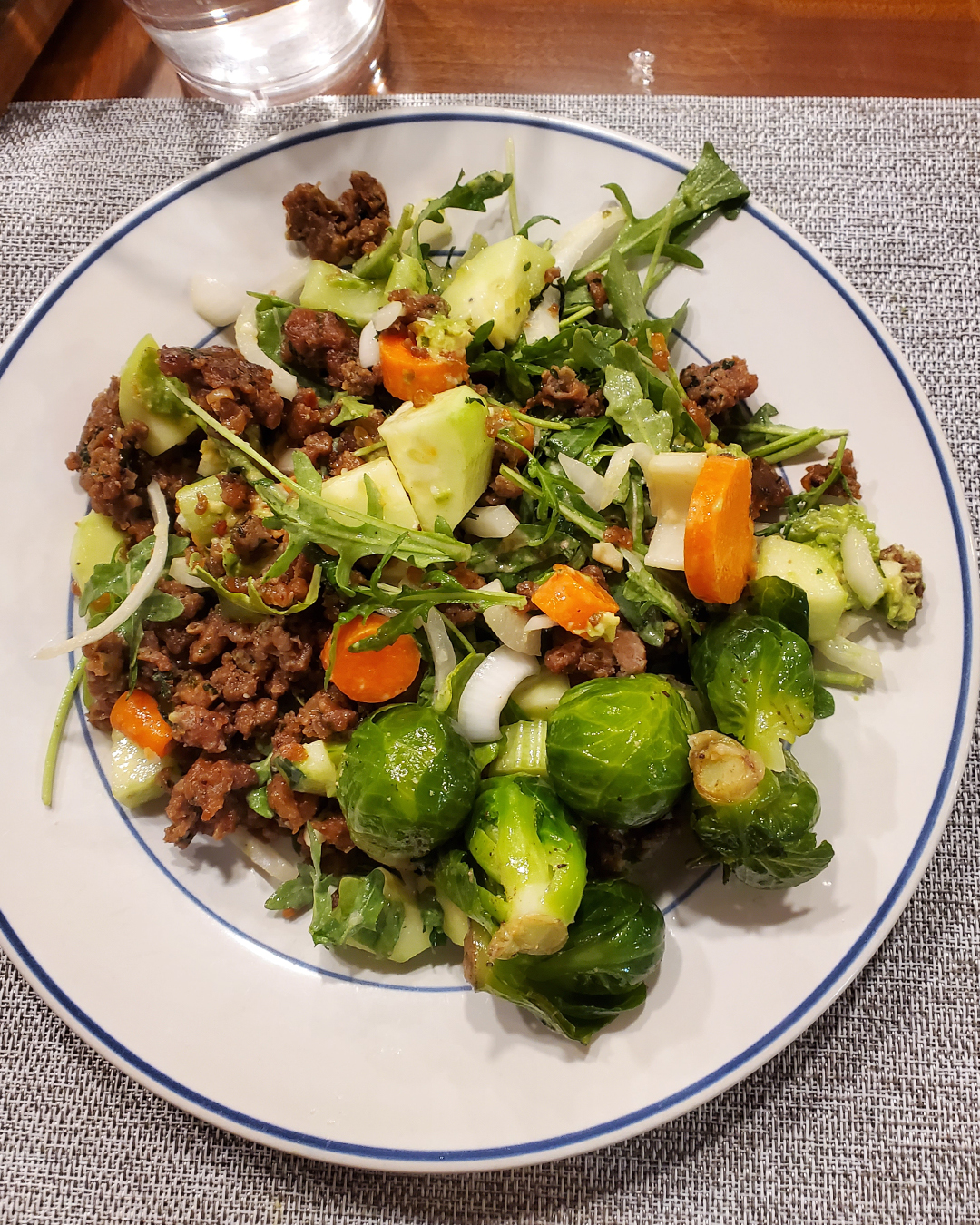 Spiced Beyond Meat Arugula Caesar Salad